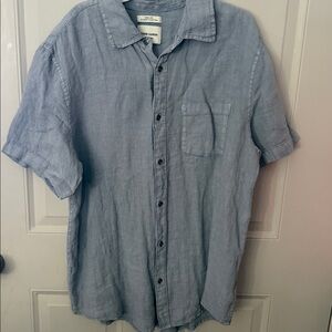 Thom Aaron Men’s 100% Linen Button Down Short Sleeve Coastal Shirt